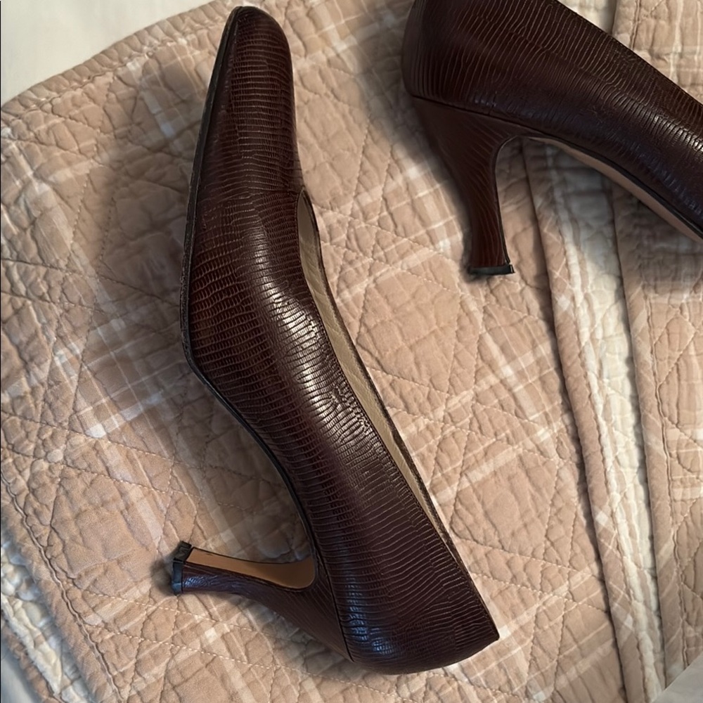 Charles Joyrdan  Brown  leather Women's Heels37